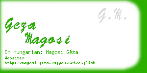 geza magosi business card
