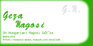 geza magosi business card